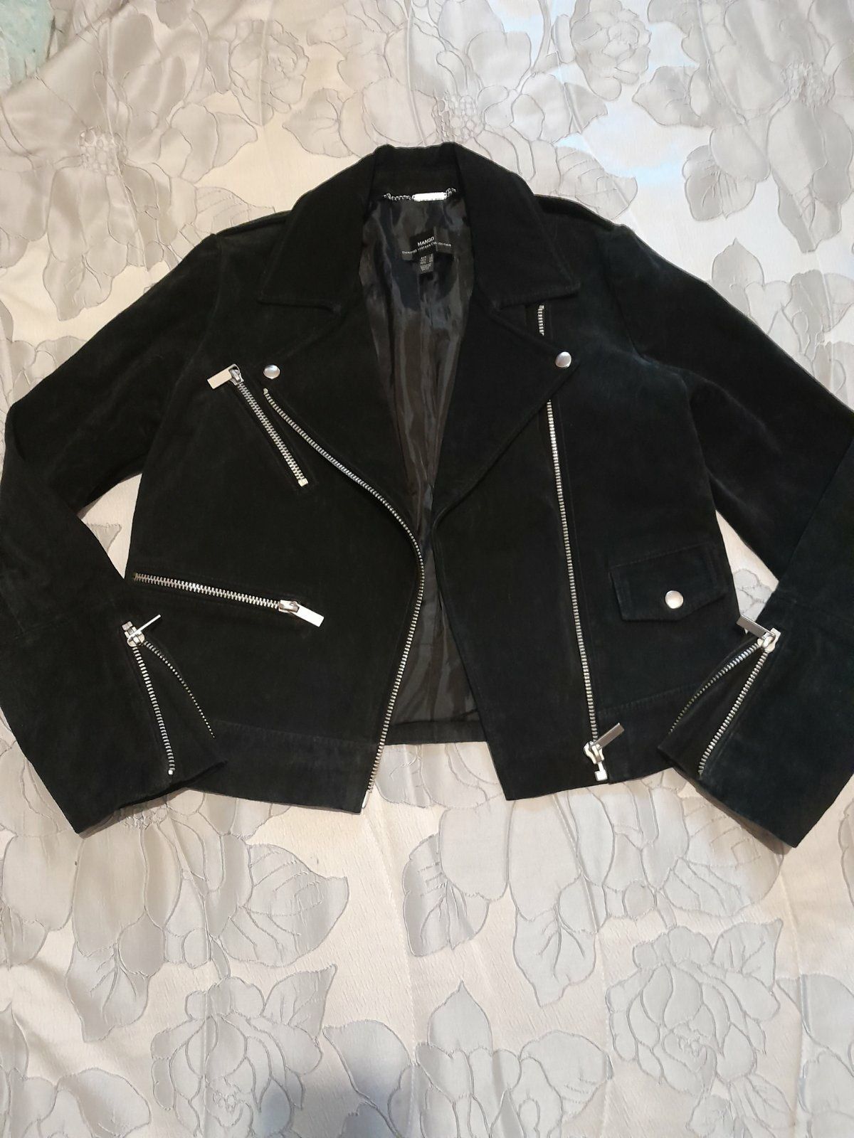 Косуха куртка натуральна чорна Mango XS, S, M і світшот Kenzo курточка