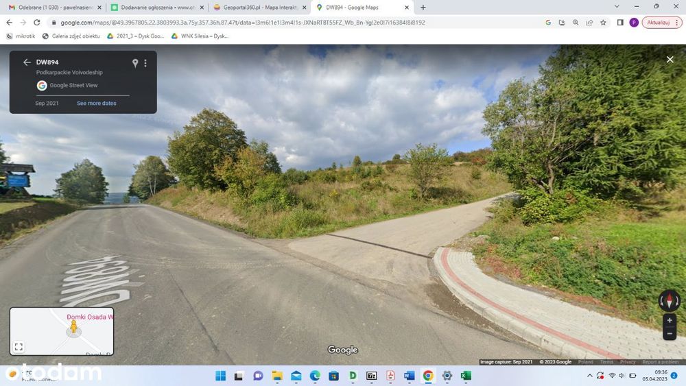 Działka przy DK 894 idealna pod inwestycje lub budowe