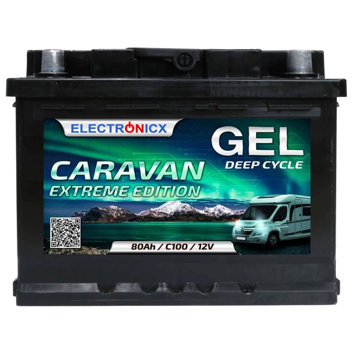 Гелевий акумулятор Electronicx Caravan Extreme Edition 80 ah 12v