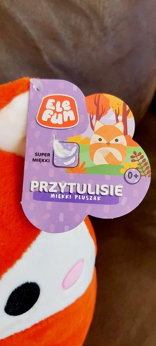 Przytuliś duży 40 cm miękki pluszak lisek fox