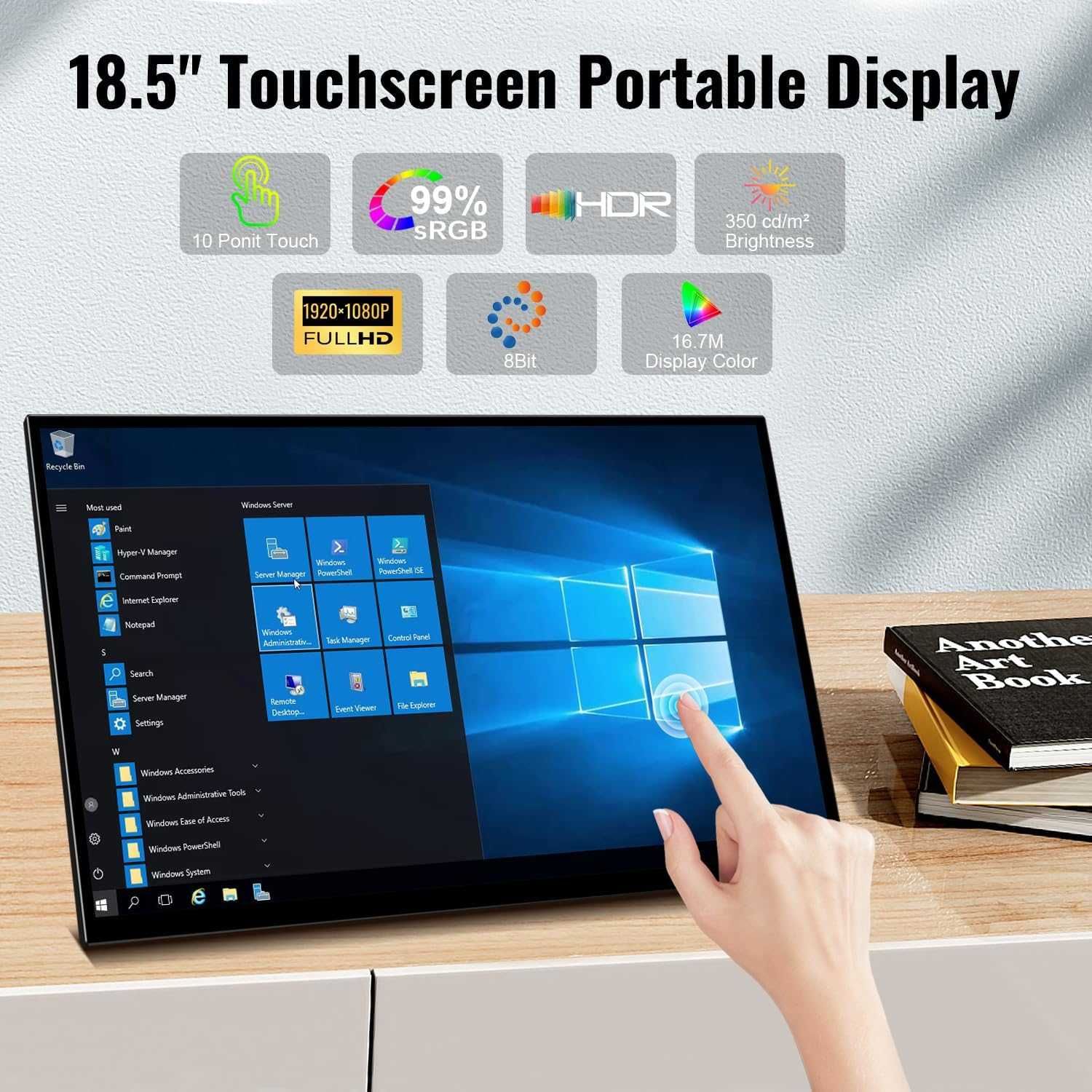 MONITOR Prechen HD-185 18.5' DOTYKOWY Przenośny hdr hdmi usb c