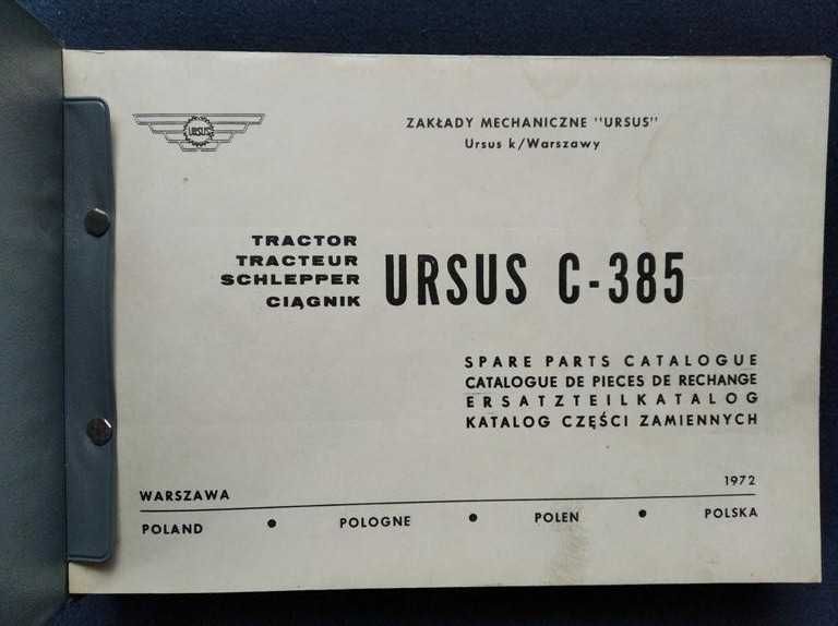 Ursus C-385 katalog części UNIKAT oryginał