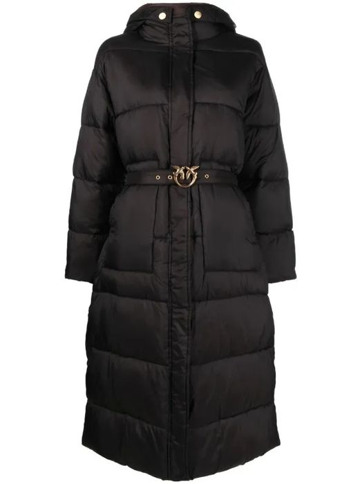 Pinko 34 Xs Płaszcz Damski Puchowy Czarny Consolata Cappotto D1747