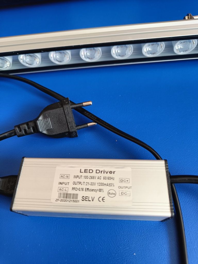 Akwarium morskie oświetlenie, lampa bar niebieski 115 cm