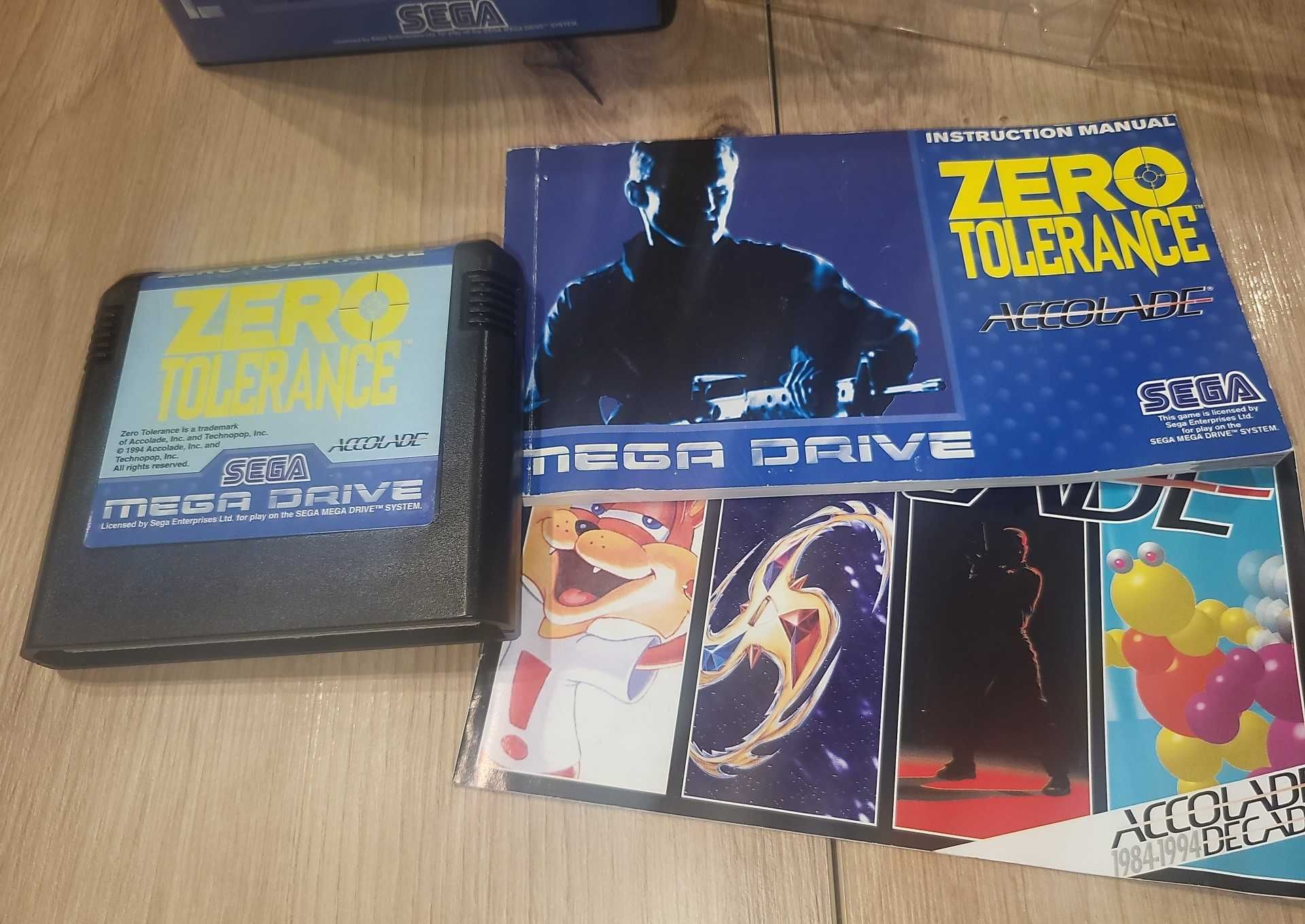 Gra Zero Tolerance - SEGA Mega Drive - BDB- stan Komplet +Protektor