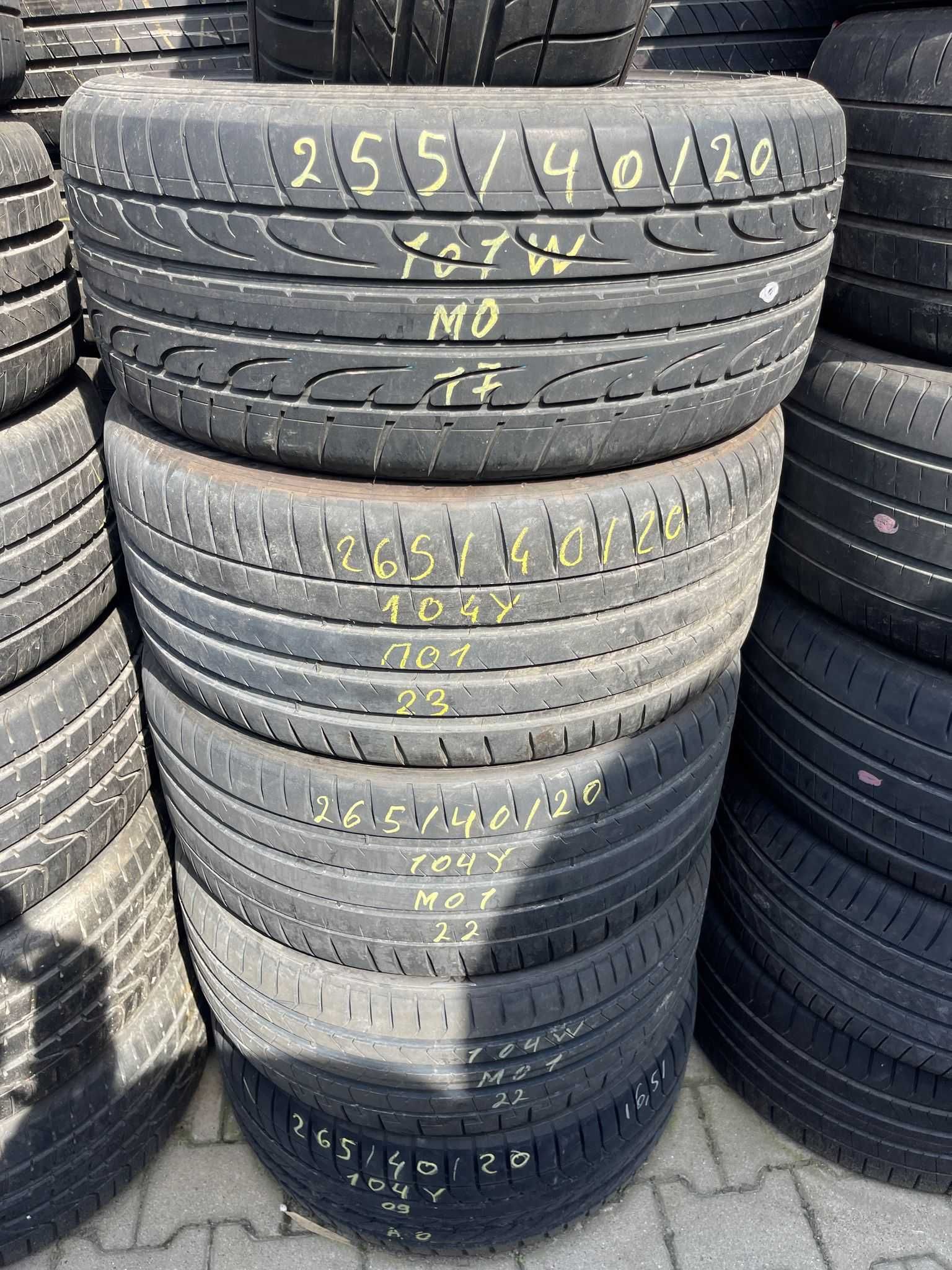 Opony pojedyncze 265/40R20 Michelin Continental Dunlop Pirelli