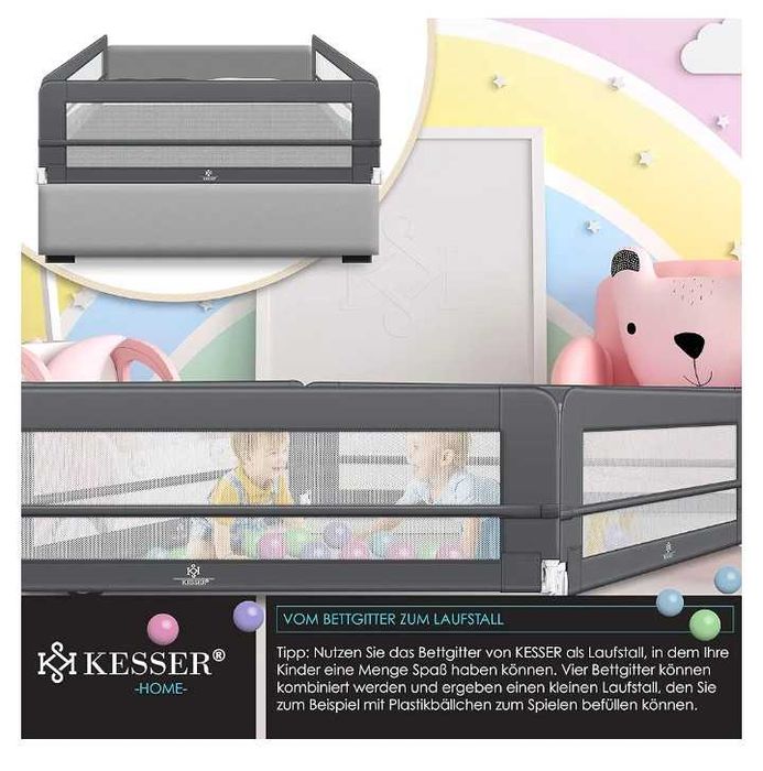 Barierka zabezpieczająca przed upadkiem dzieci z łóżka Kesser