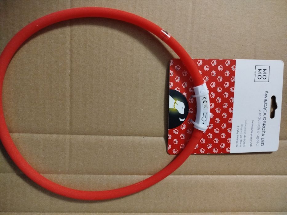 Obroża LED USB ładowanie.