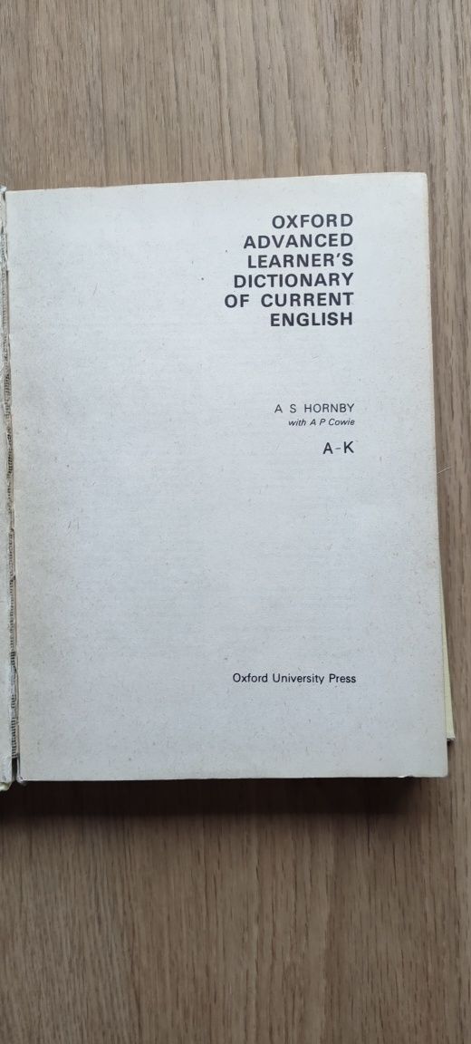 Słownik Oxford Advanced Learner's Dictionary Of Current English,