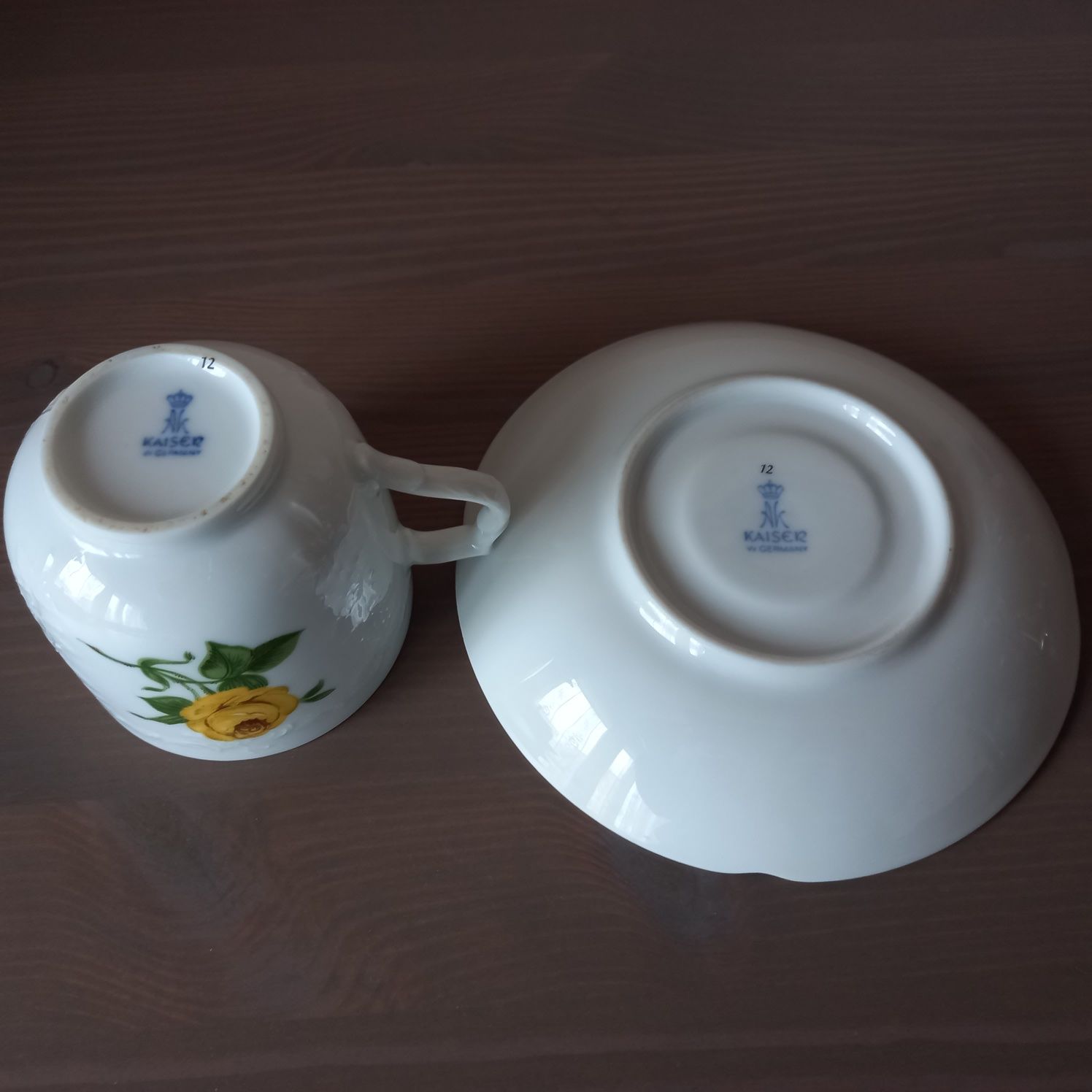 AK Kaiser filiżanka ze spodkiem, niemiecka porcelana