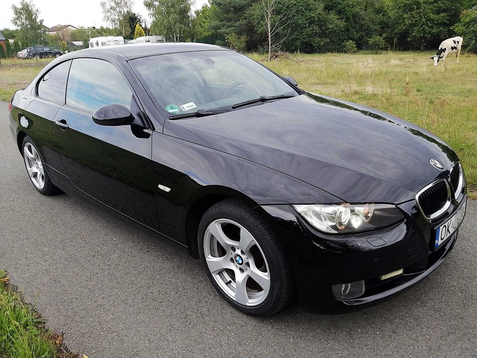 BMW 320d coupe e92 bezwypadkowy czarny bixenon skóra pompowane fotele