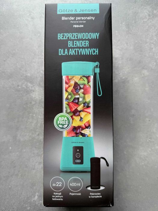 Blender bezprzewodowy miętowy GOTZE&JENSEN nowy 400ml