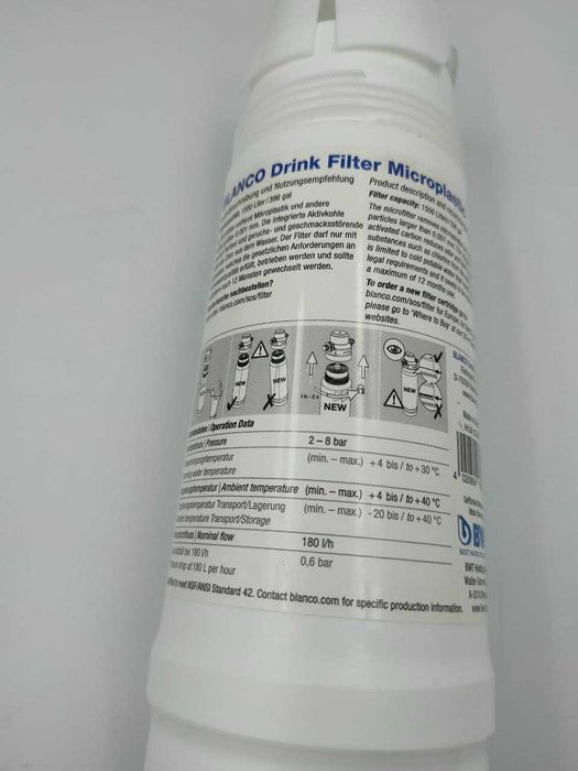 BLANCO filtr do napojów mikroplastik S 1500 L / 12 °dTH