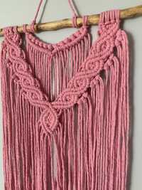 Macrama makrama różowa handmade własnoręcznie wykonana