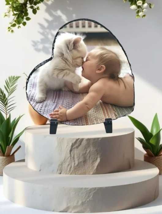 Foto em pedra xisto personalizada