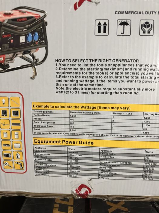 Бензиновий генератор новий 4 шт