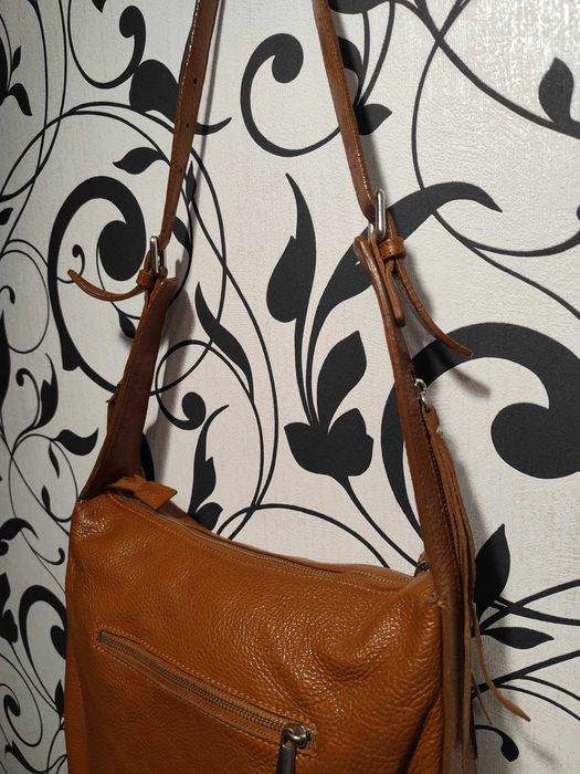 Натуральна шкіряна сумка borsa in pelle (made in italy)