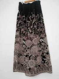 Шикарная юбка макси (в пол) Monsoon цветочный принт "купон" вискоза М