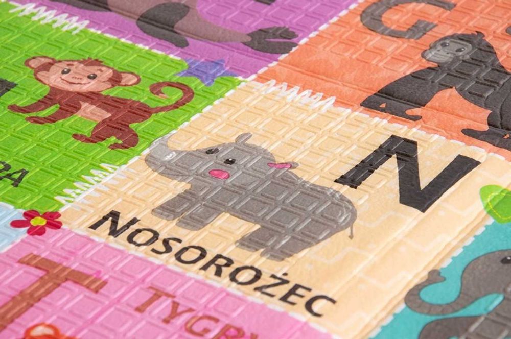 Mocna Bezpieczna XXL Mata Edukacyjna Piankowa Dwustronna +GRATIS Torba
