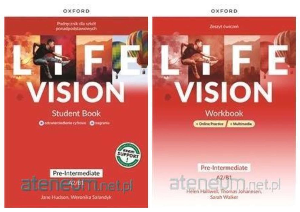 NOWE) LIFE VISION PRE - Intermediate A2/B1 Podręcznik + Ćwiczenia