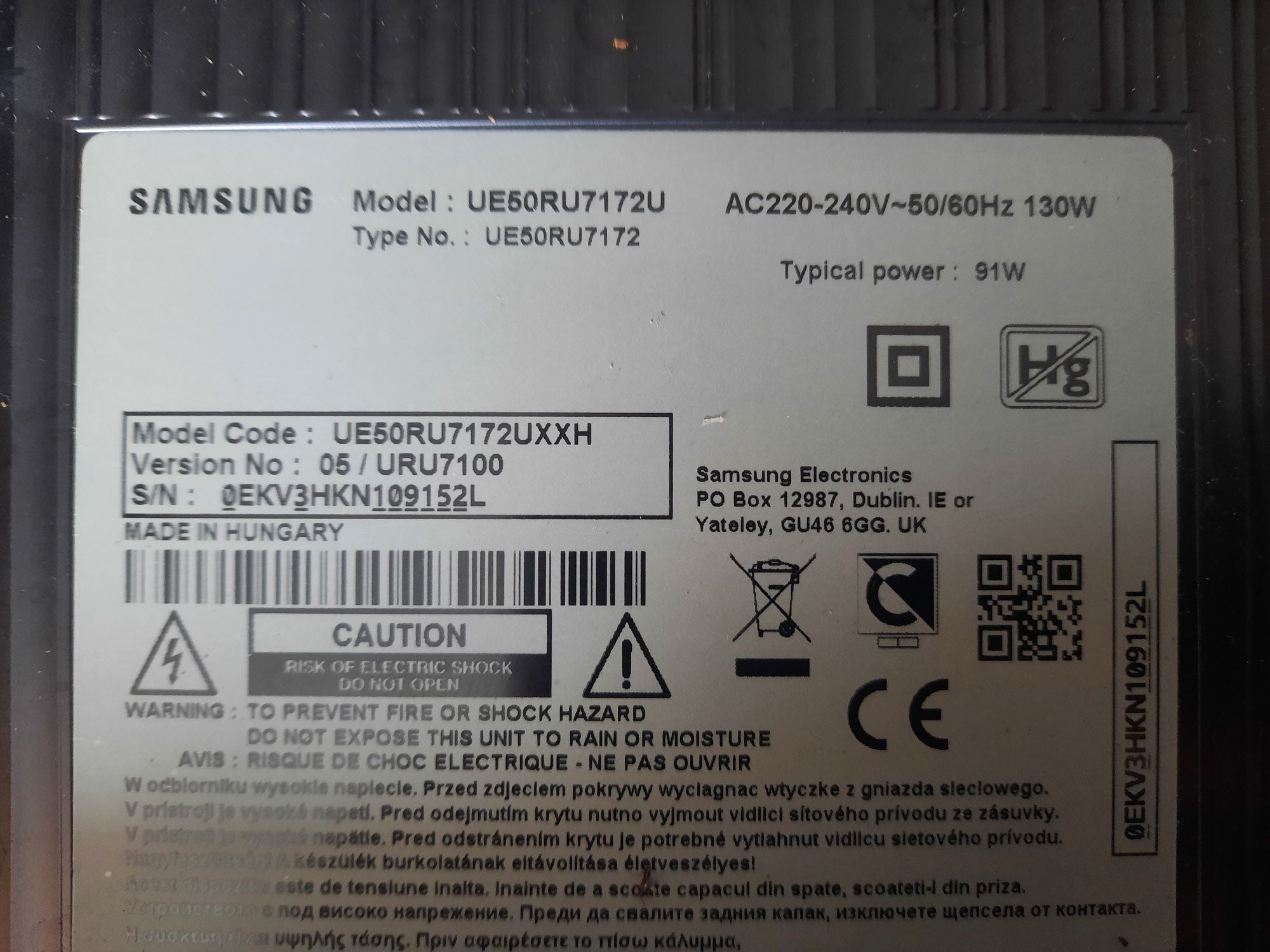 SAMSUNG UE50RU7179/ BN41-02703C(BN94-15022A)/ BN44-00932Q(L55E7_RHS)