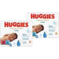 Дитячі вологі серветки Huggies Pure Extra Care 56 шт Хаггіс Хаггис