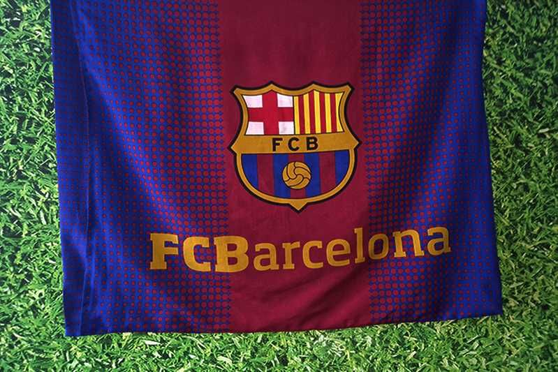 Futbol Club Barcelona komplet pościeli satynowej 80x70 / 140x200