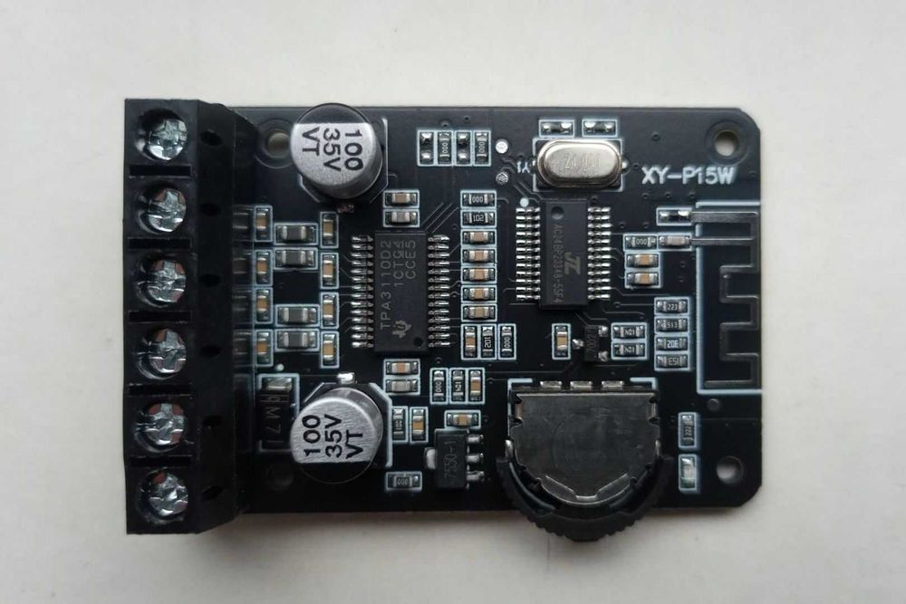 Аудио Блютус Bluetooth 5.0 с стерео усилителем 2х15 Вт питание до 24 В