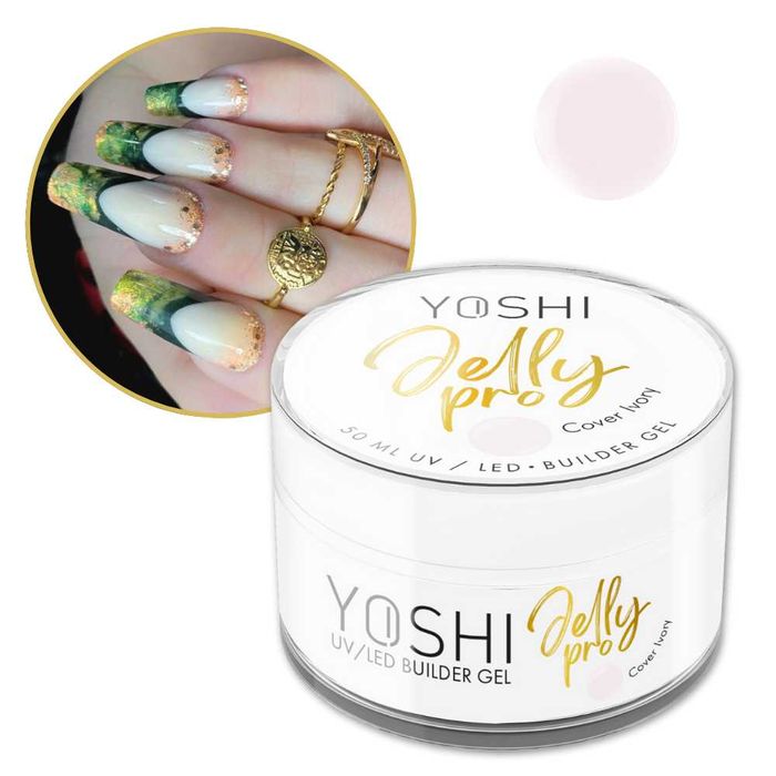 Yoshi Żel budujący Jelly Pro Cover Ivory kremowy biały galaretka 50ml