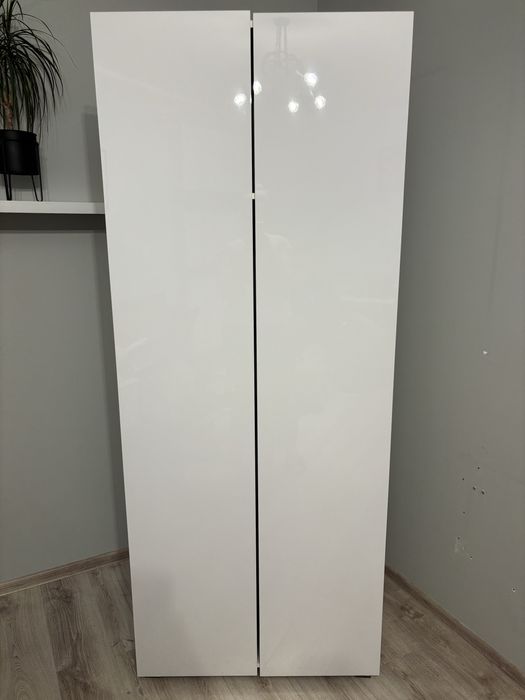 Szafa dwudrzwiowa 80 cm biały połysk