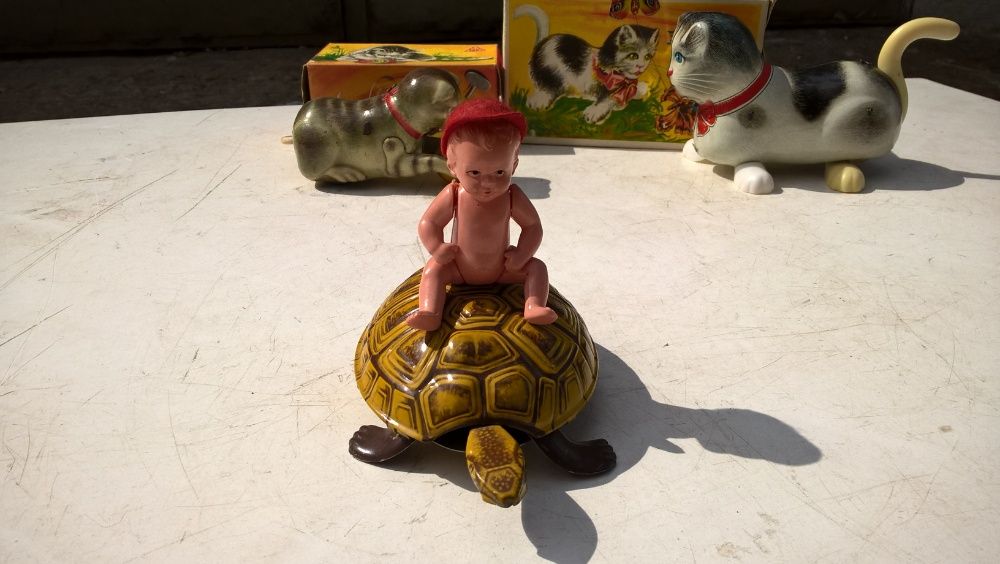 lehmann żółw z lalką sprawny chodzi promocja