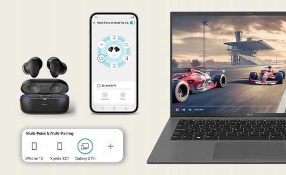 Słuchawki bezprzewodowe douszne LG TONE-T90S AEUSLBK