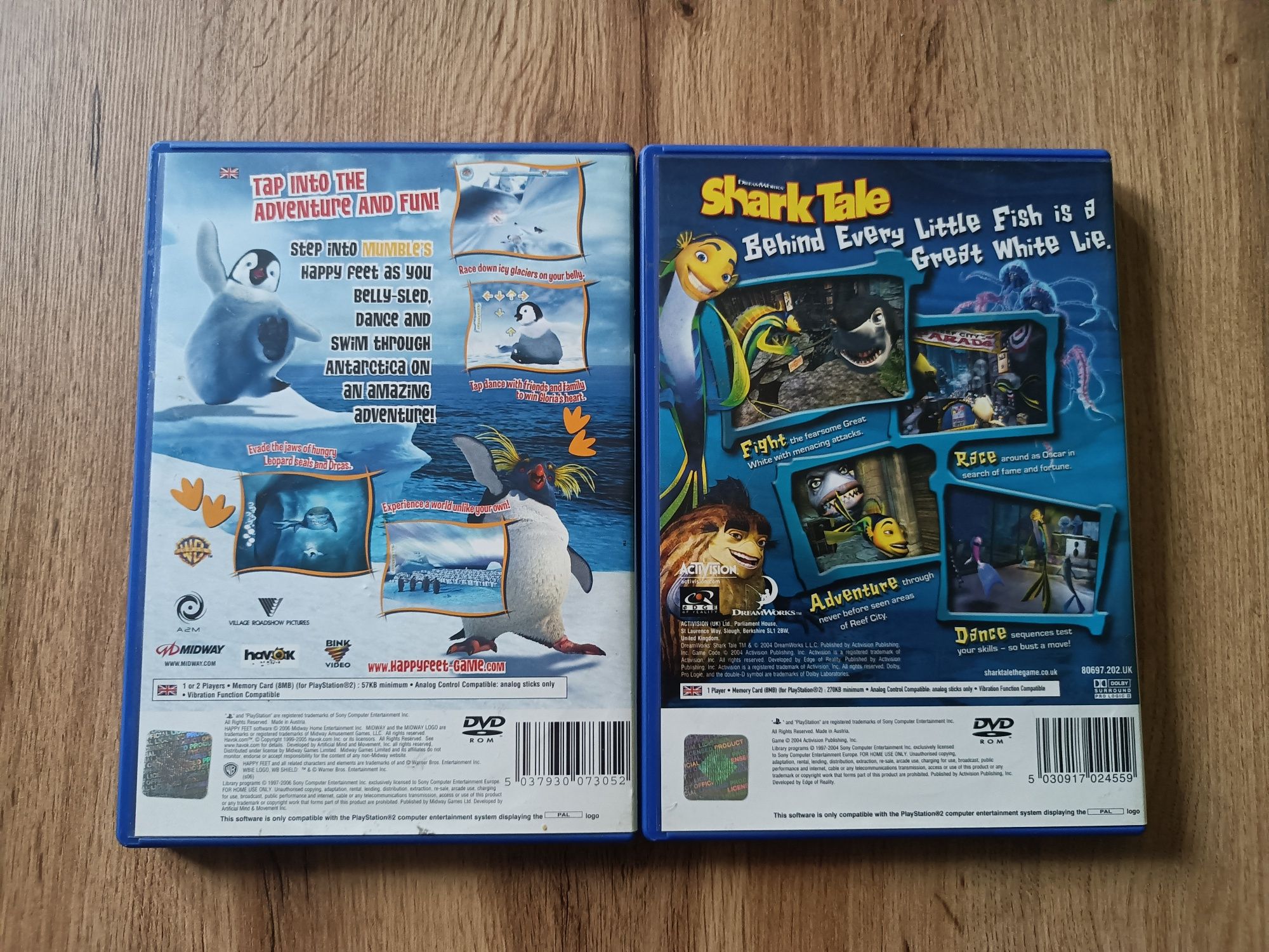 Shark Tale i Happy Feet Dwie gry na PlayStation 2