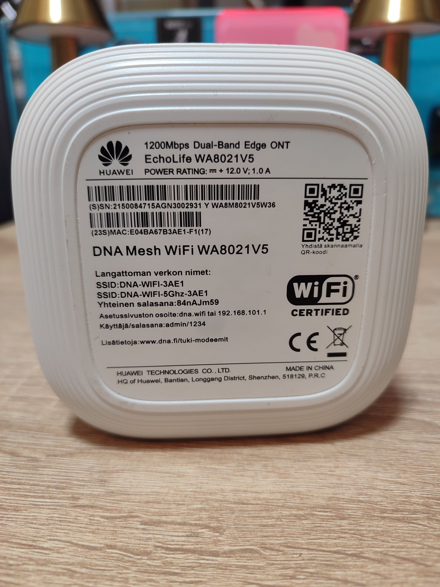 Huawei EchoLife WA8021V5 Edge ONT та Wi-Fi 5 Repeater