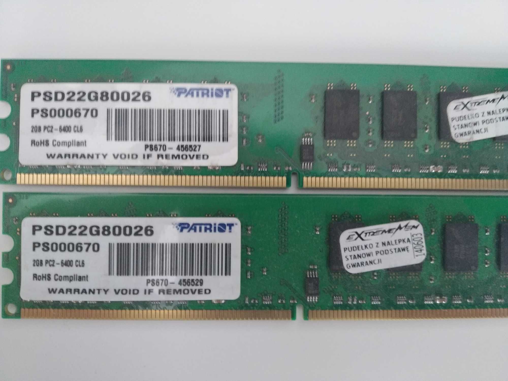 Pamięć RAM DDR2 4GB (2x2g) 2Rx8 6400U 800MHz PC