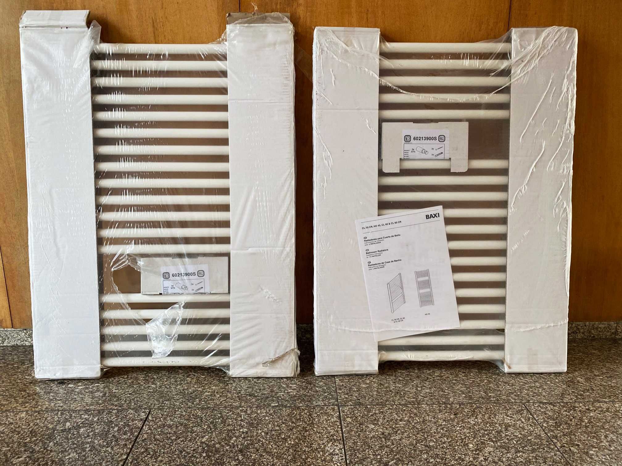2 Radiadores toalheiros BAXI CL 60/800 (55 cm entre eixos) - NOVOS!