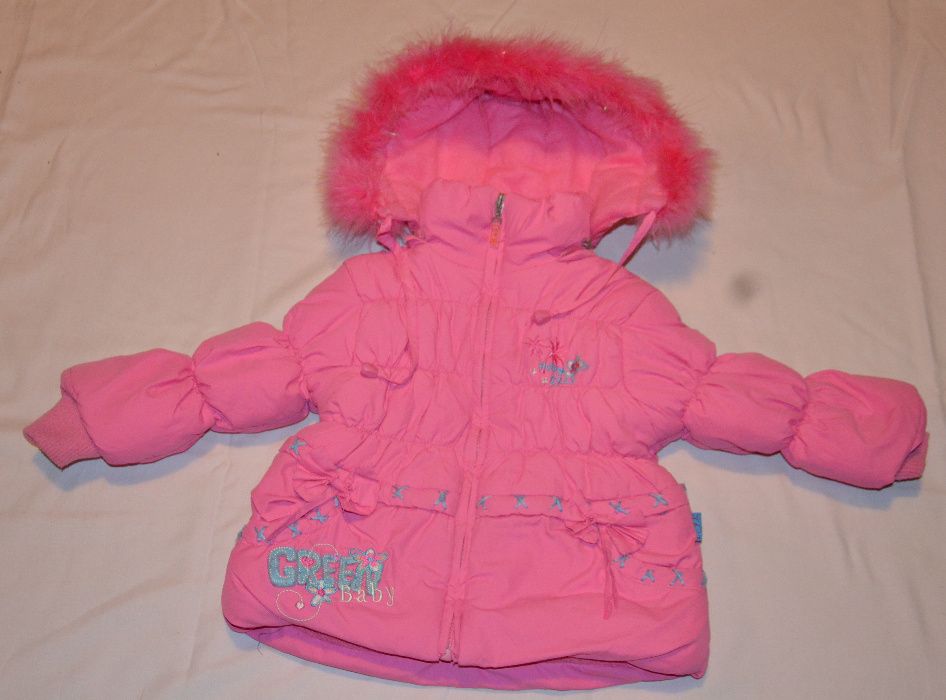 Kurteczka rózowa z futerkiem 12M