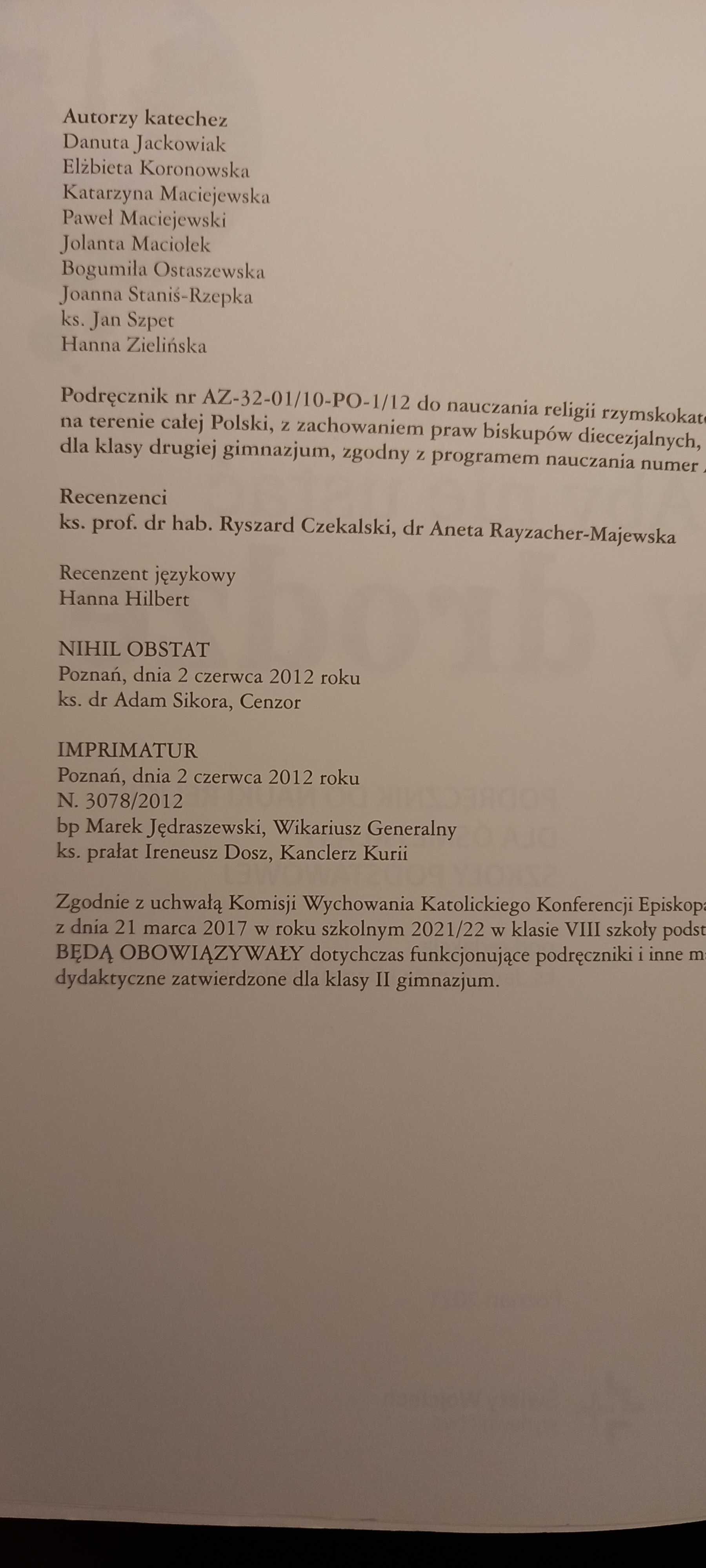 Religia kl.8 Aby nie ustać w drodze, Św. Wojciech 2021, j.nowy podręcz