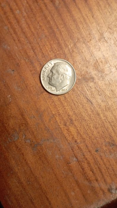 Moeda antiga 1 dime Dólar EUA