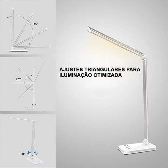 Candeeiro de Mesa, Secretária LED em Alumínio