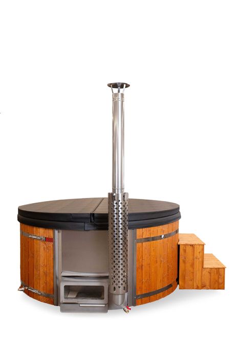 Premium Balia ogrodowa 225cm Termowood, piec Slim, masaż Combi Max22+4