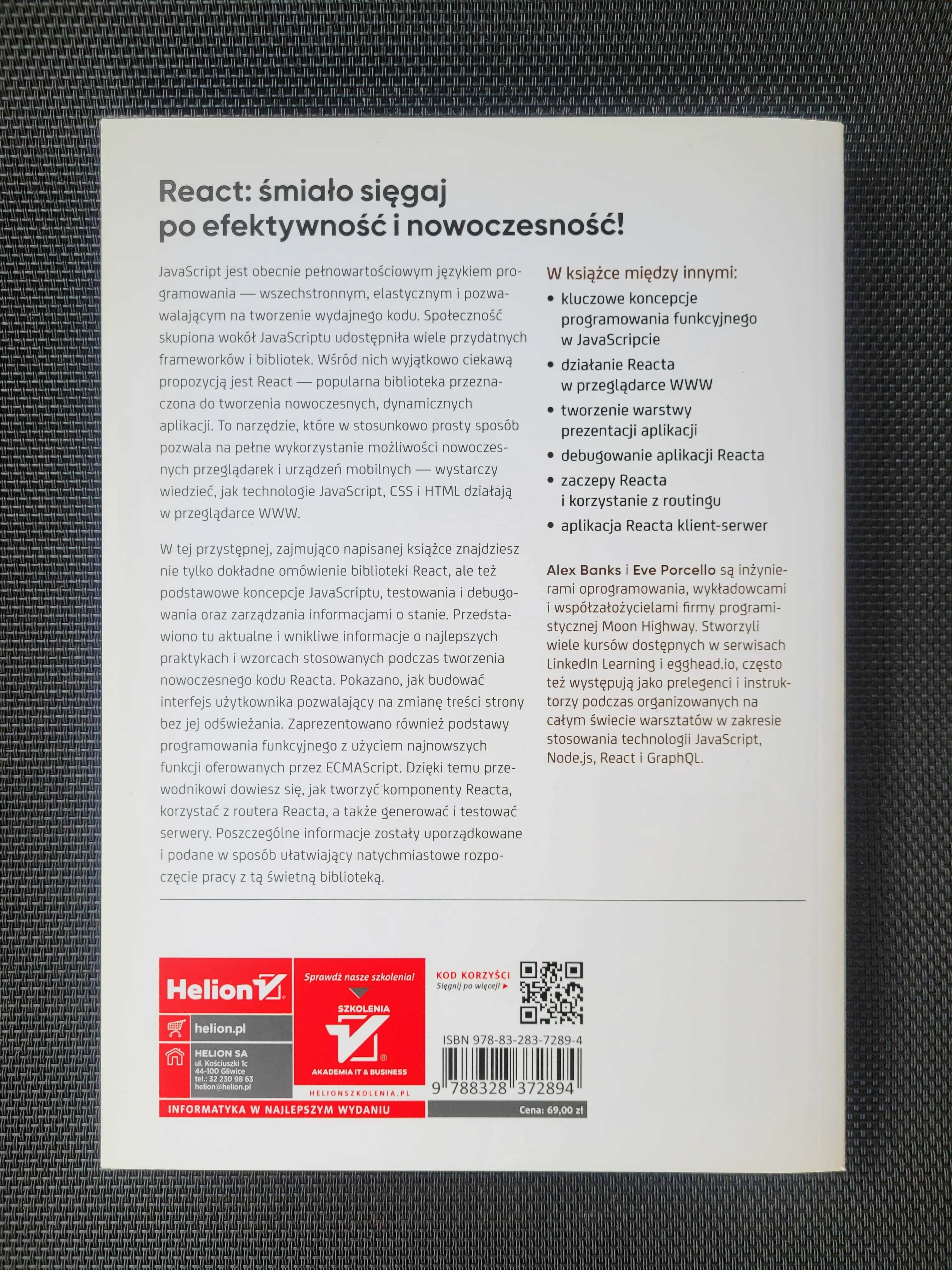 Książka React od podstaw. Nowoczesne wzorce tworzenia aplikacji (NOWA)