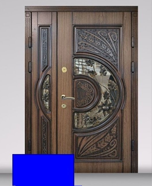 широкая дверь входная с ковкой двері вхідні є в наявності