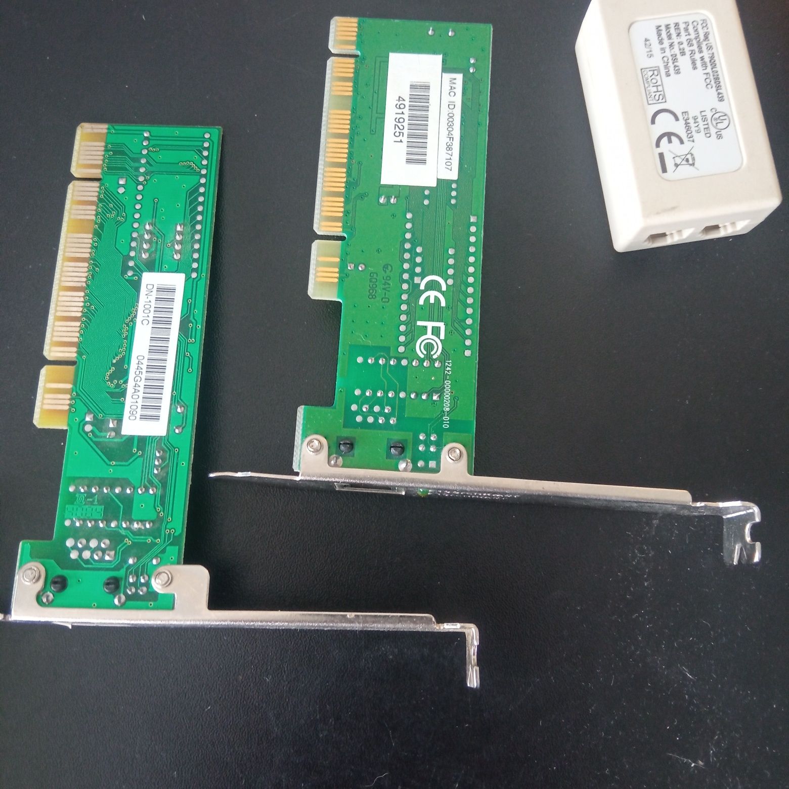 Karta sieciowa 2x plus modem retro