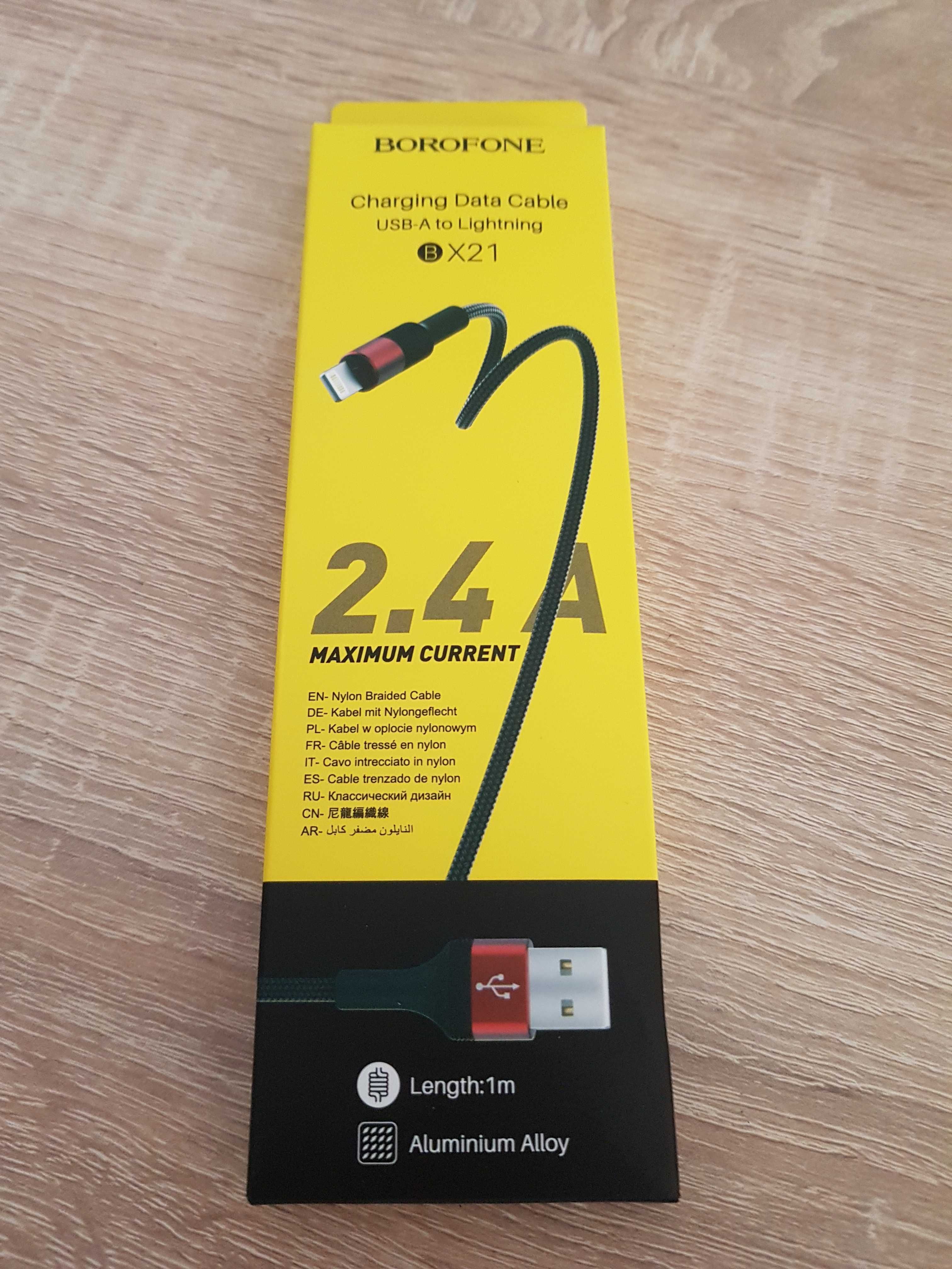 Kabel BX21 Outstanding - USB na Lightning - 2,4A 1 metr czerwony