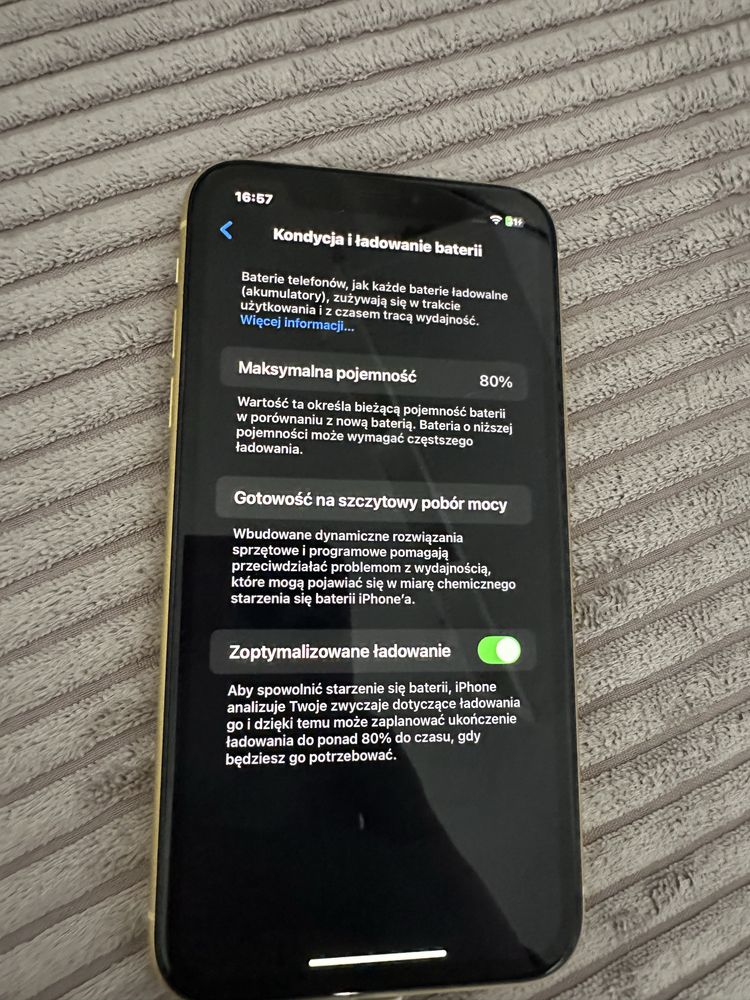Iphone 11 80% kondycji baterii zolty nieserwisowany