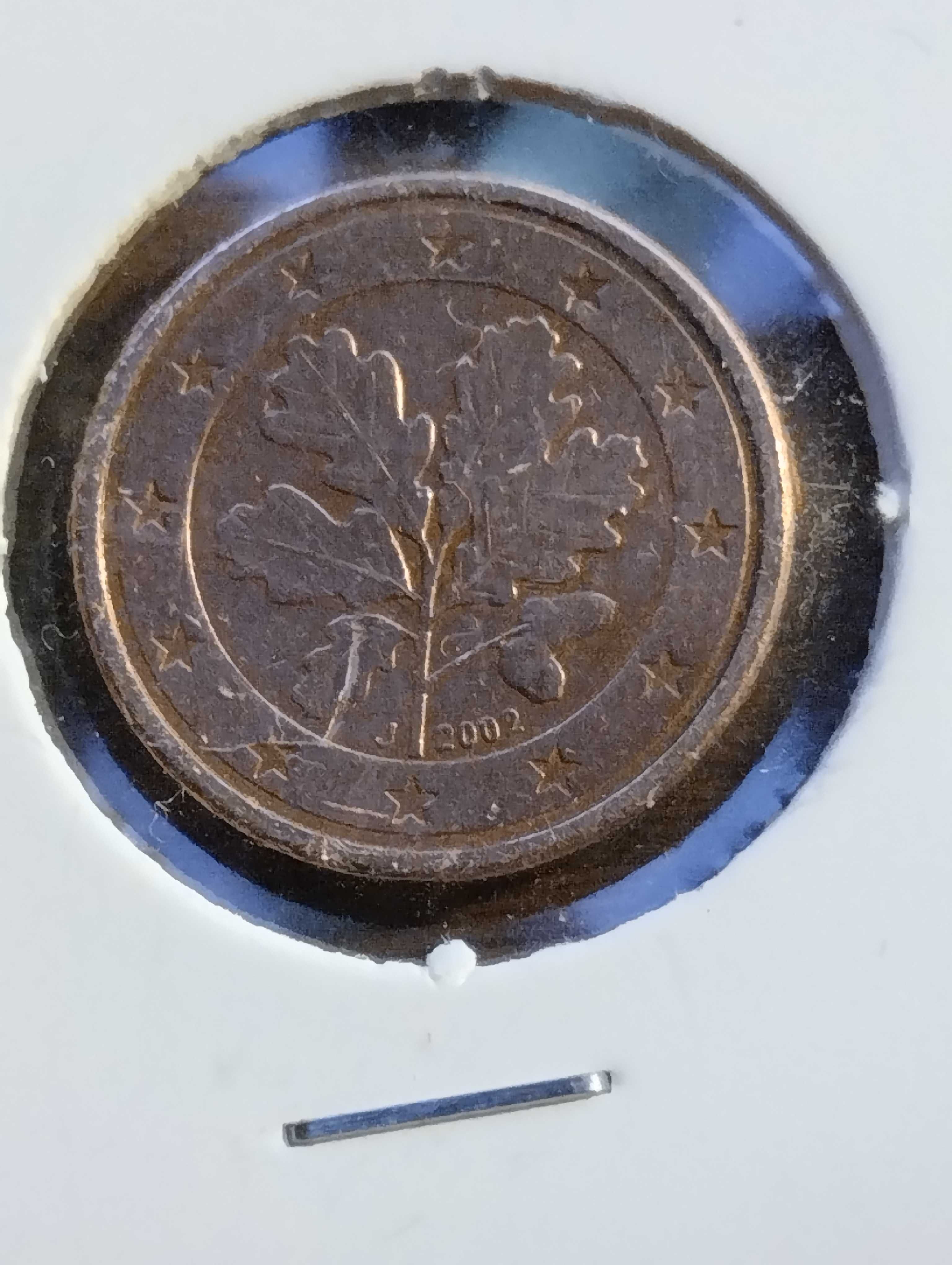 Moeda de 1 centimo de euro de 2002 letra J da Alemanha