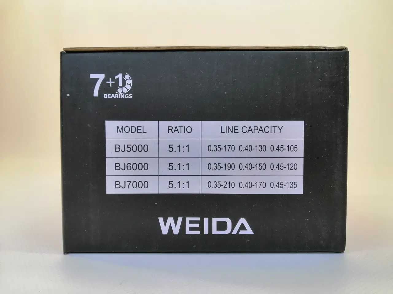 Катушка карповая Weida BJ 5000/6000/7000 с байтраннером 7+1bb