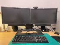2x monitory HP ZR2240w LED IPS 22'' Full HD HDMI DisplayPort ERGOTRON