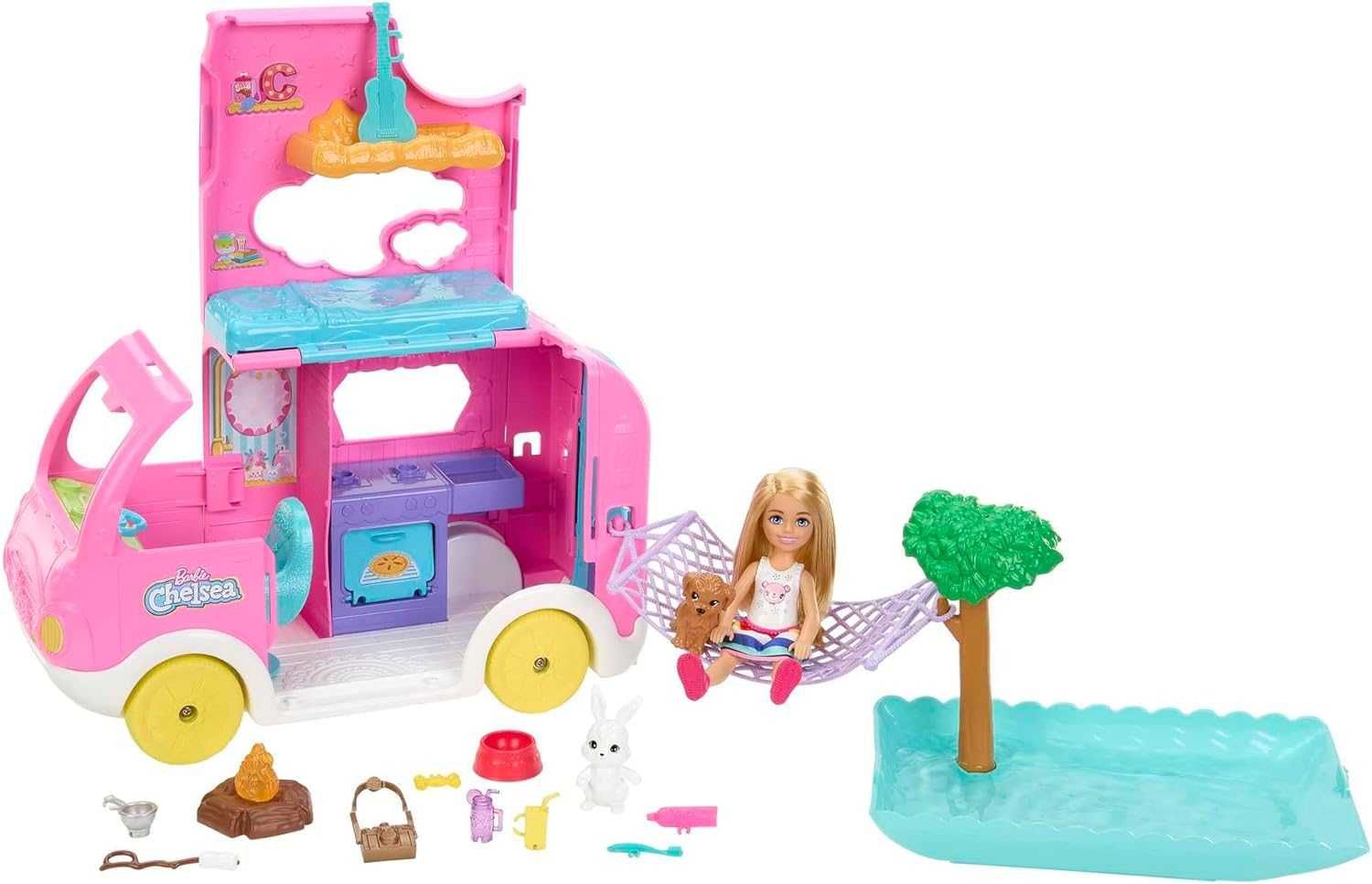 Барби кукла Челси и Кемпер Barbie Camper Chelsea 2-in-1 Playset HNH90